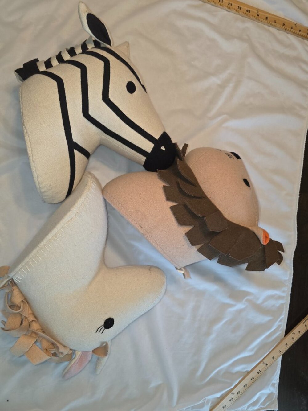 Pillowfort Decorations Unicorn Lion Zebra Wall Mount Standing Stuffed Animals - Picture 6 of 15